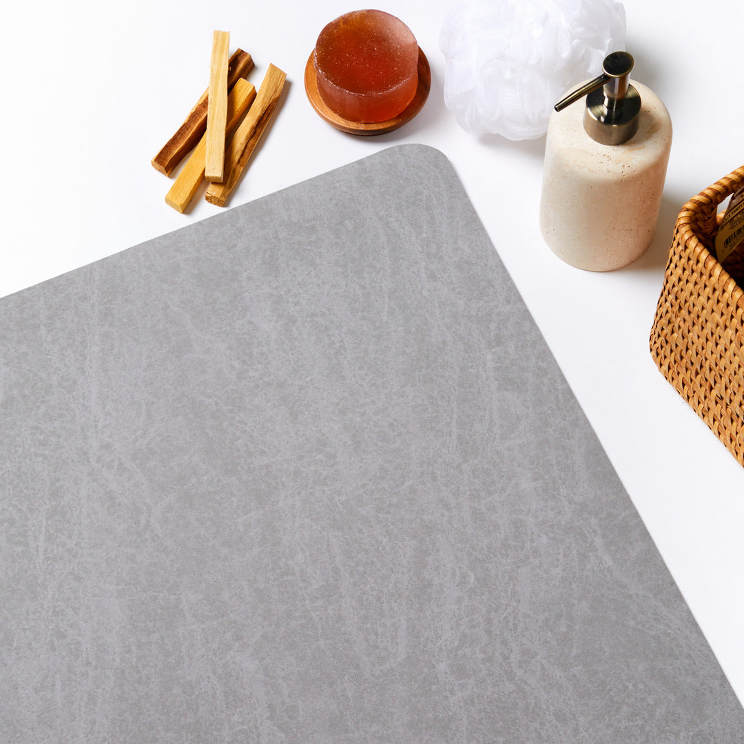 Fast Dry Bath Mat - Marble Grey