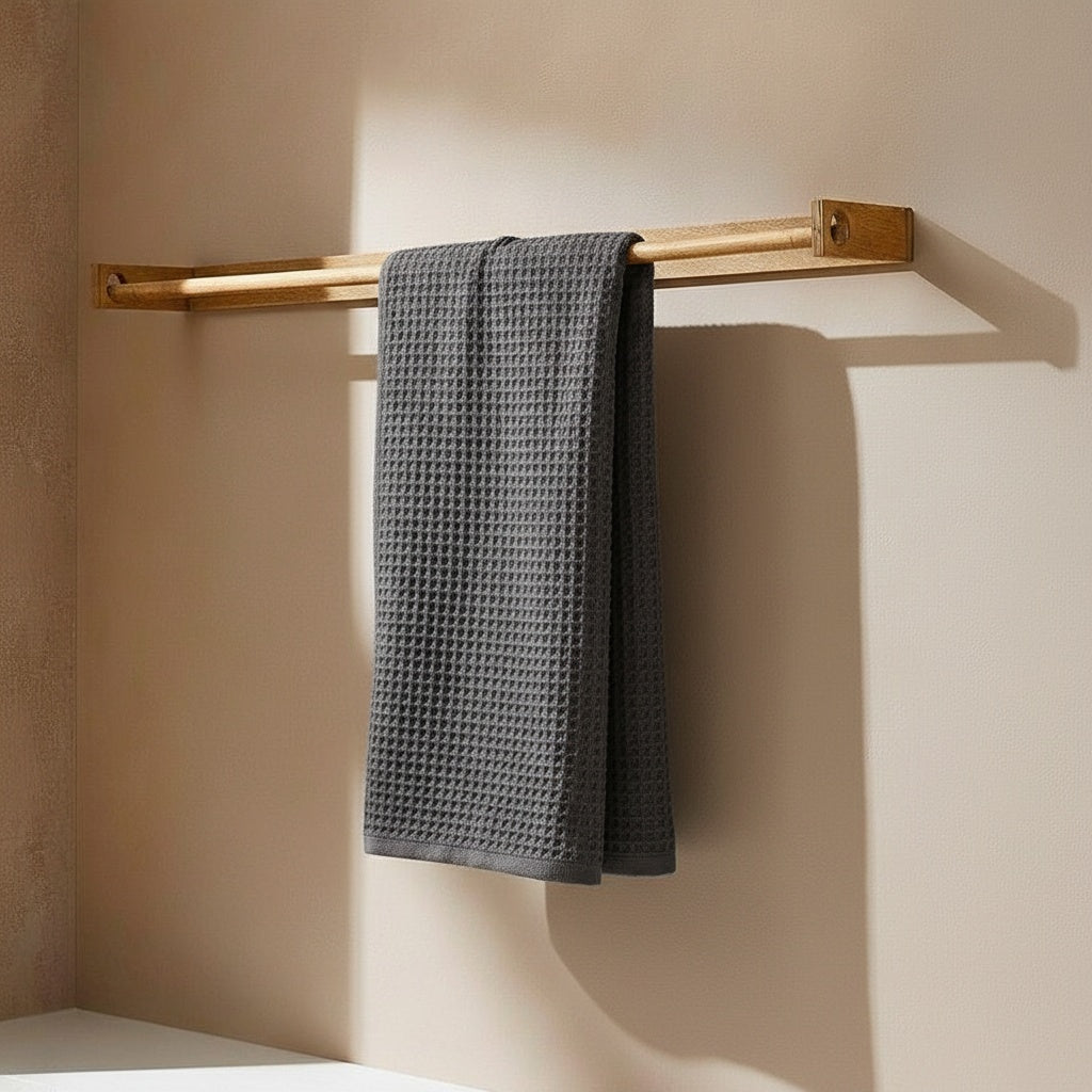 Luxury Organic Waffle Hand Towel (Pair) - Charcoal