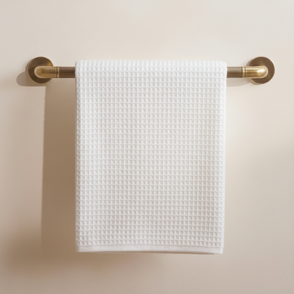 Luxury Organic Waffle Hand Towel (Pair) - White