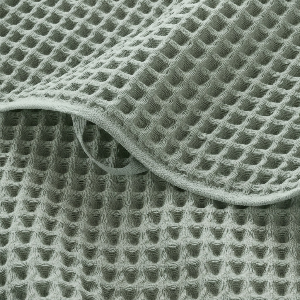 Luxury Organic Waffle Bath Sheet - Sage Green
