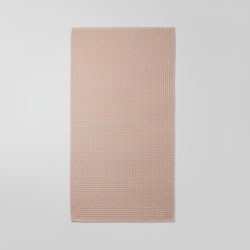 Luxury Organic Waffle Bath Sheet - Pink Clay