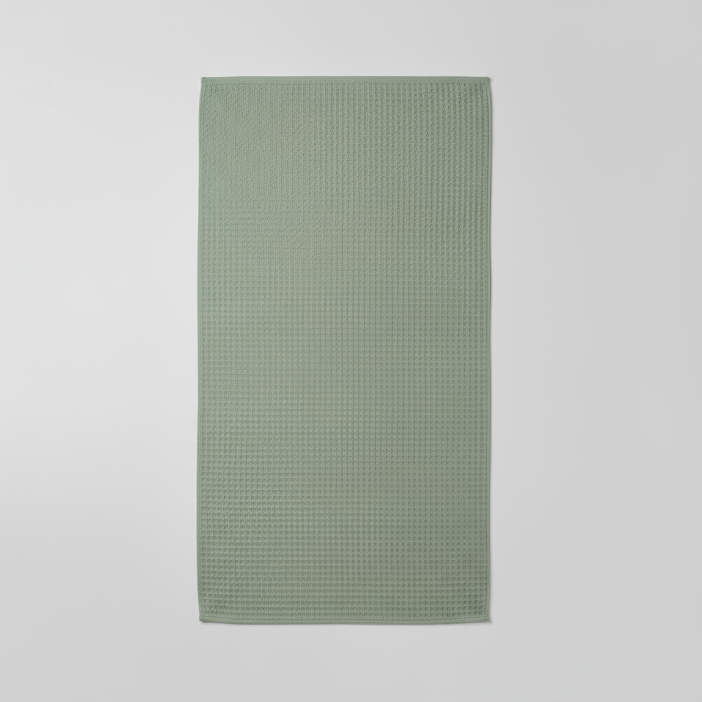 Luxury Organic Waffle Bath Sheet - Sage Green