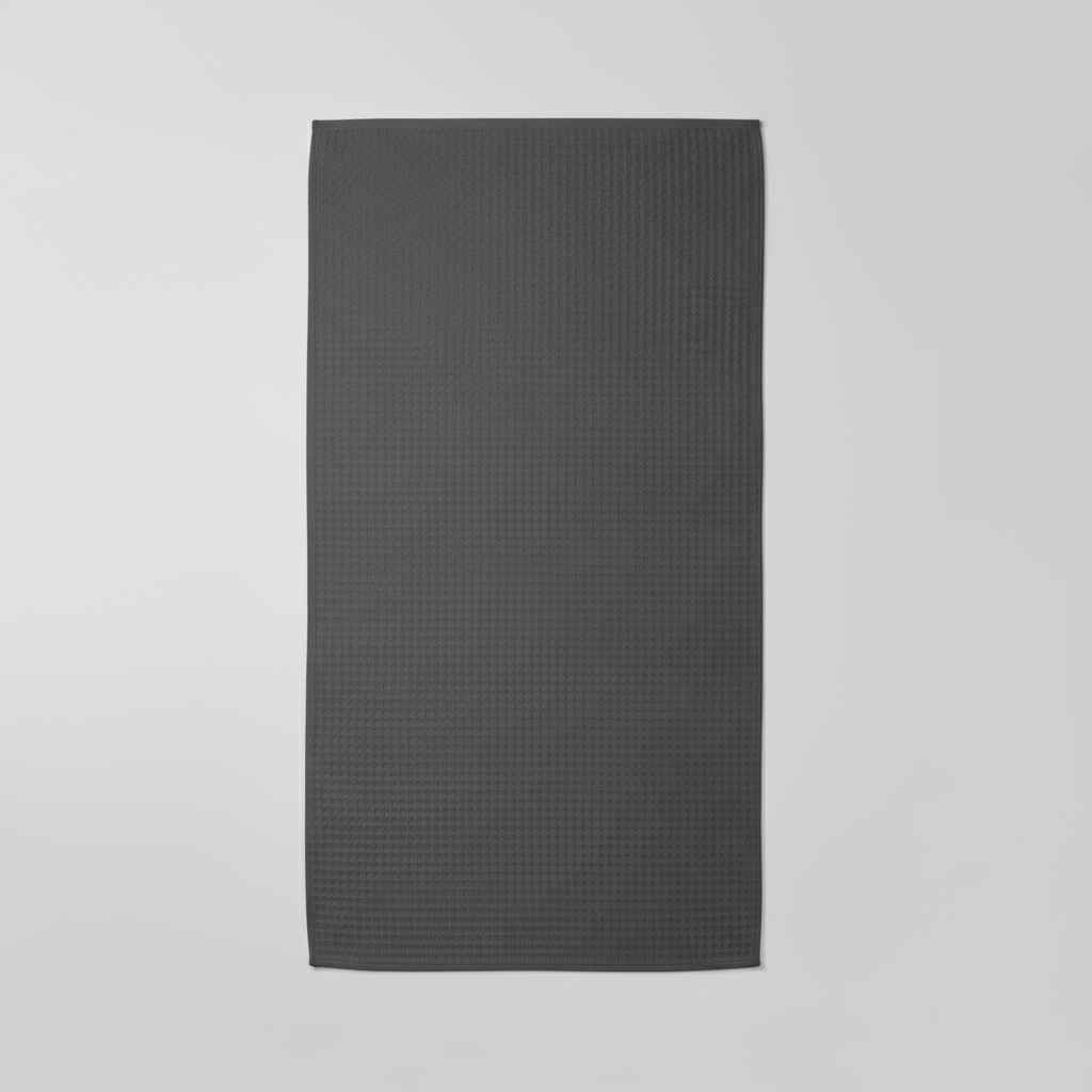 Luxury Organic Waffle Bath Sheet - Charcoal