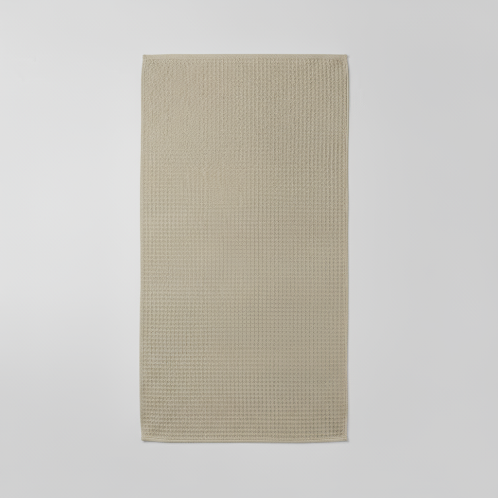 6 Piece Waffle Towel Bundle in Natural Beige