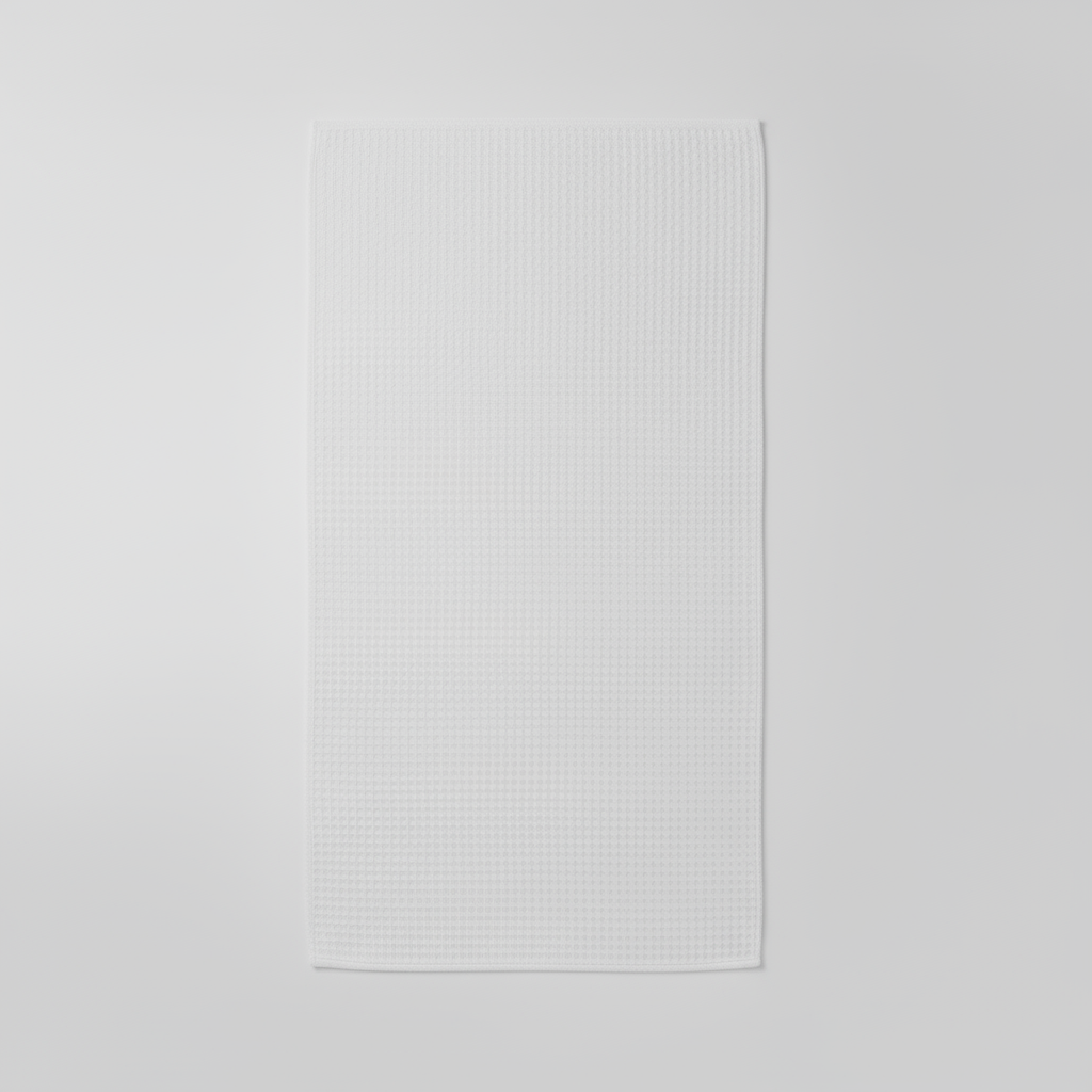 Luxury Organic Waffle Bath Sheet - White