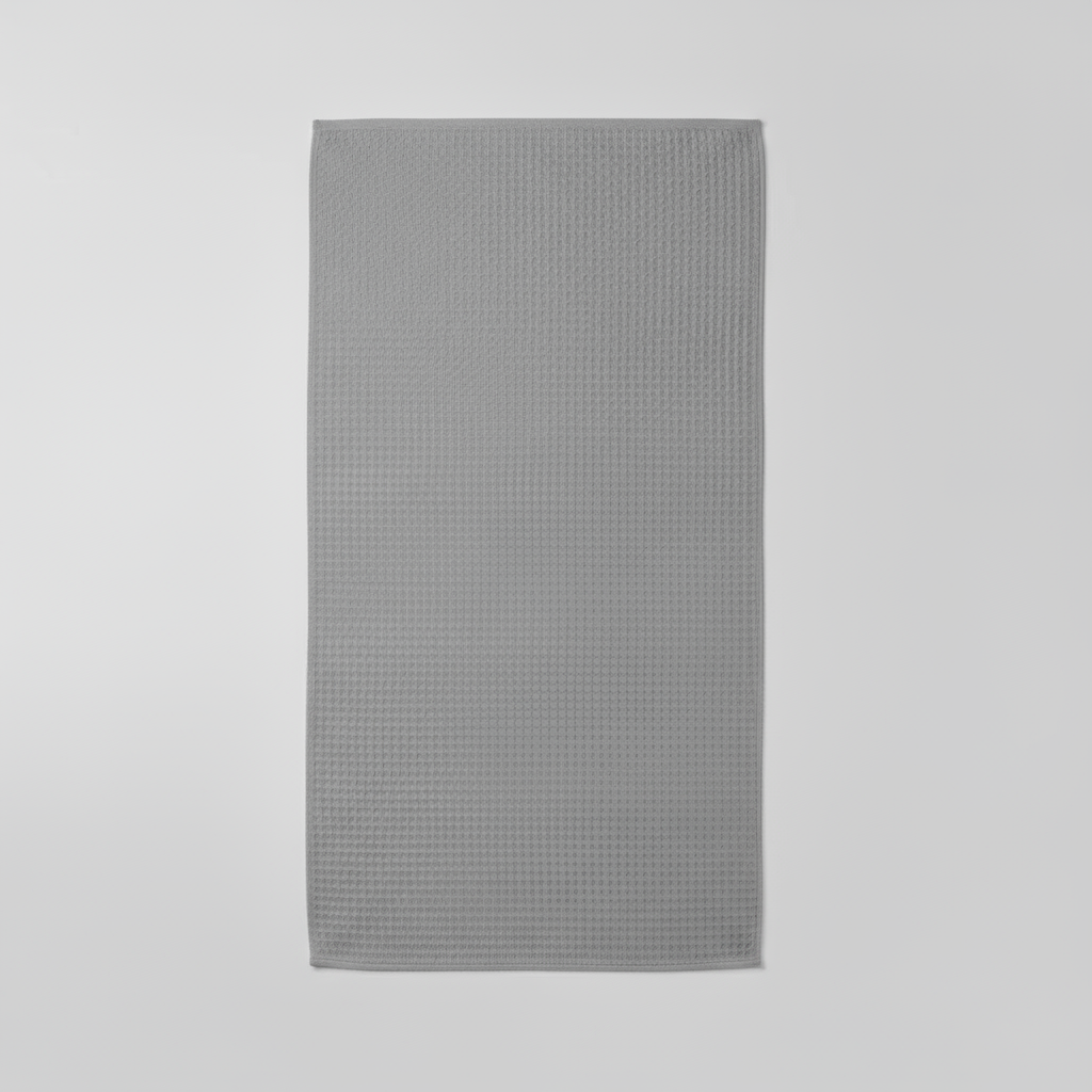 Luxury Organic Waffle Bath Sheet - Mist Grey