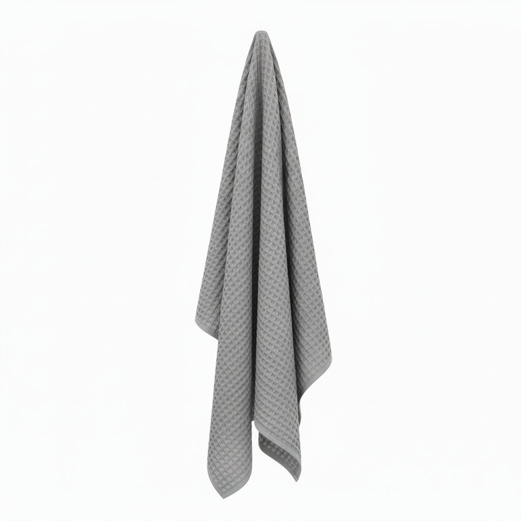 Luxury Organic Waffle Bath Sheet - Mist Grey
