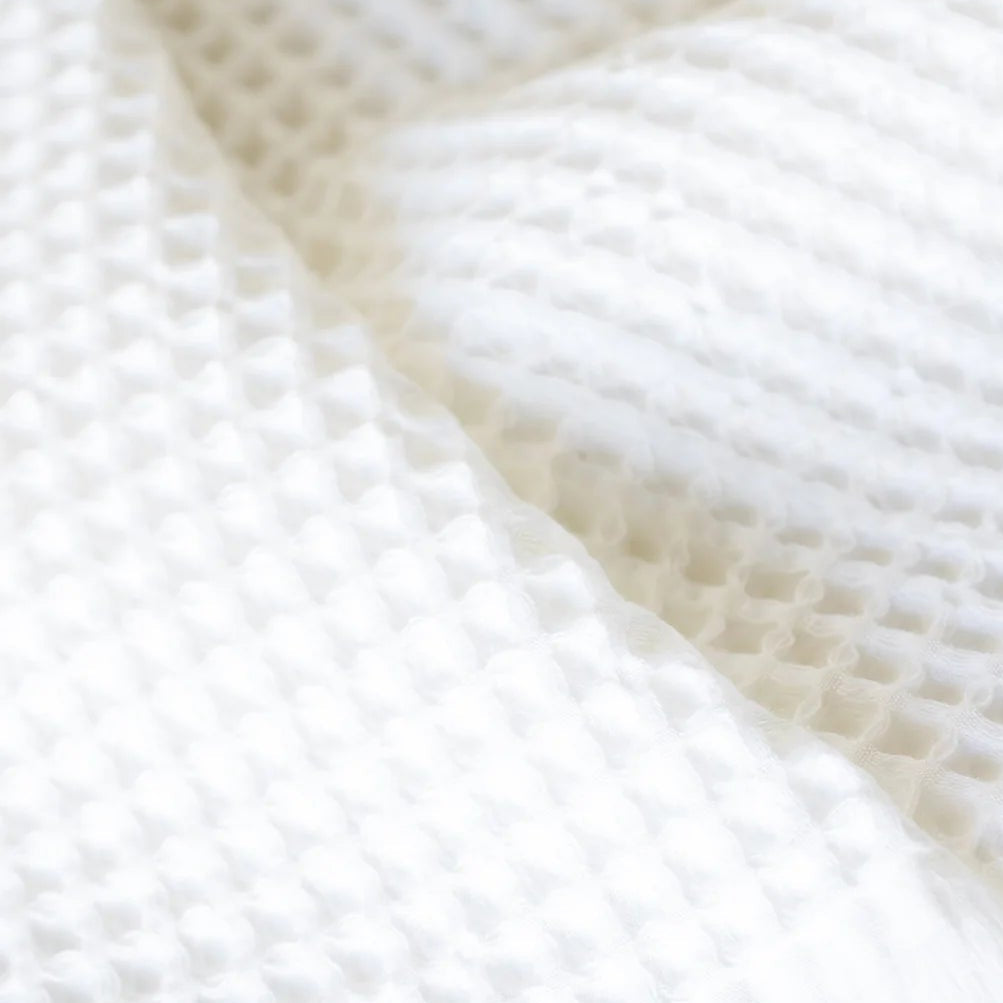 Luxury Organic Waffle Hand Towel (Pair) - White