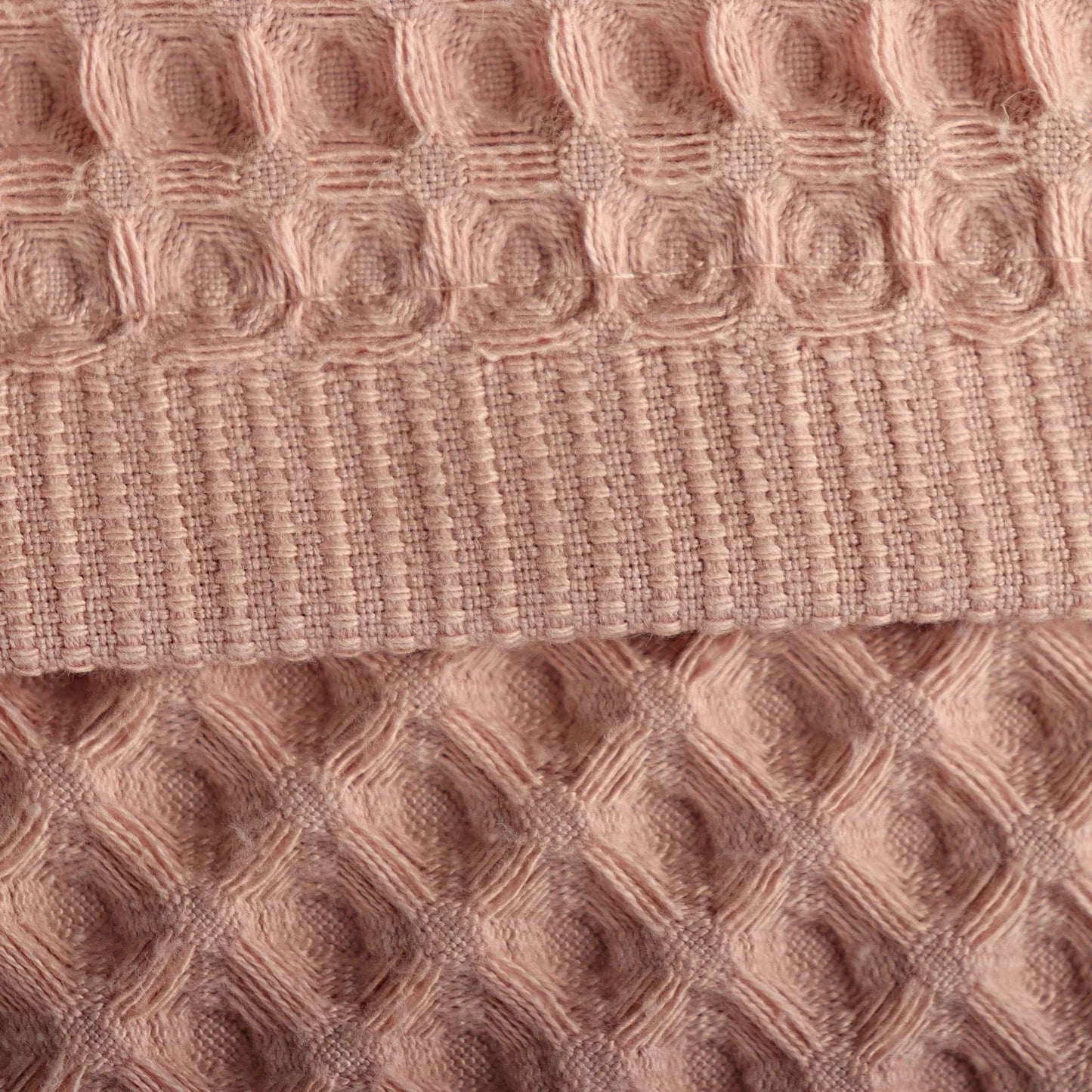 Luxury Organic Waffle Bath Sheet - Rose