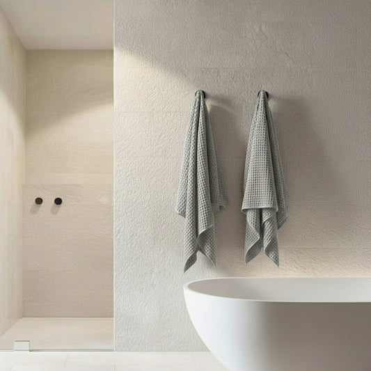 Waffle Towel Family Bundle (6pc) - Mist Grey