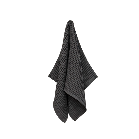 Luxury Organic Waffle Hand Towel (Pair) - Charcoal